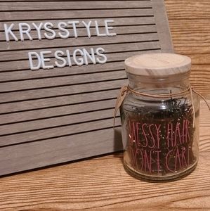 Rae Dunn Messy Hair Dont Care Jar hair pins Rose